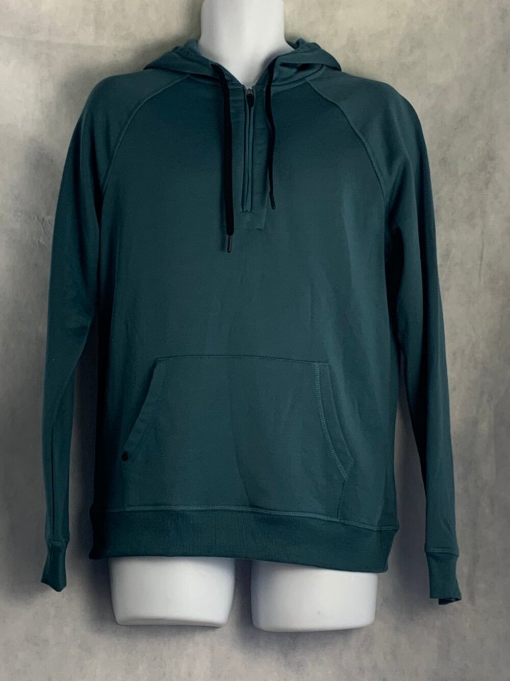Natori Men's Sathya 1/4-Zip Pullover Hoodie, Stargazer Blue Teal, Medium